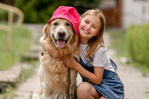 girl with her dog