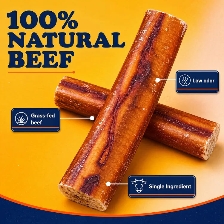 100% natural beef bully sticks #v:12-jumbo
