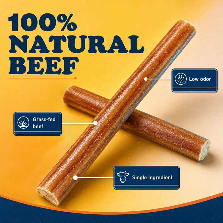 100% natural beef bully sticks #v:12-midsize